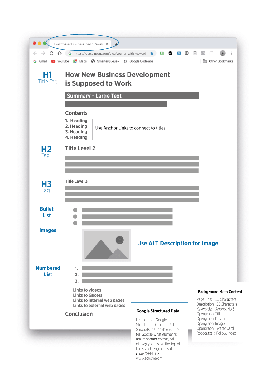 SEO template infographic