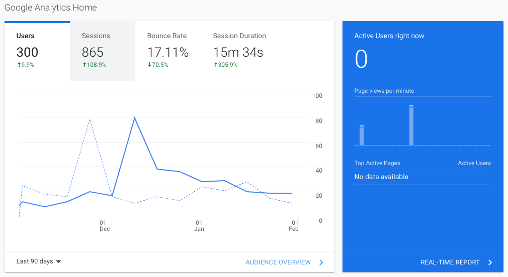 Google Analytics Screenshot