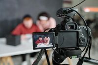 filming two people