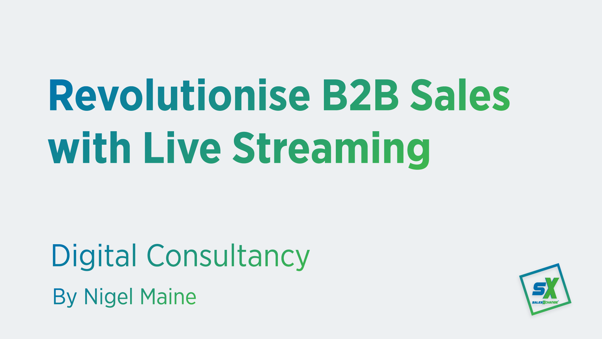 Video thumbnail Revolutionise B2B Sales Live Streaming Title