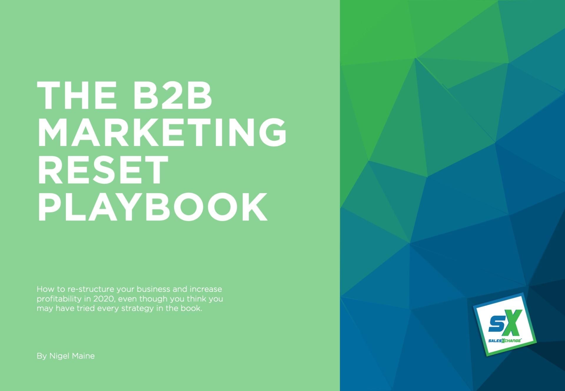 B2B Marketing Reset Playbook front cover 